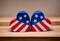 Ceramic American Flag Heart Salt and Pepper Shakers, Home Décor, Patriot Gift, Gift for Mom, Dad, Independence Day Décor, July 4th